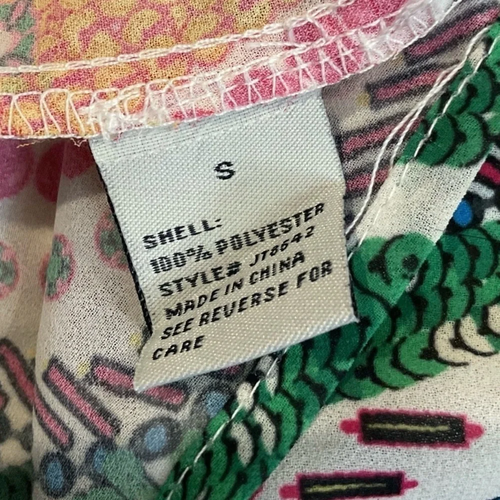 Free People Jealous Tomatoes Polyester Long Sleeve Blouse Top Size Small - Picture 9 of 12